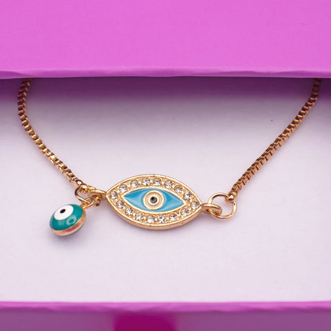 Handmade Adjustable Good Luck Charm Evil Eye Bracelet