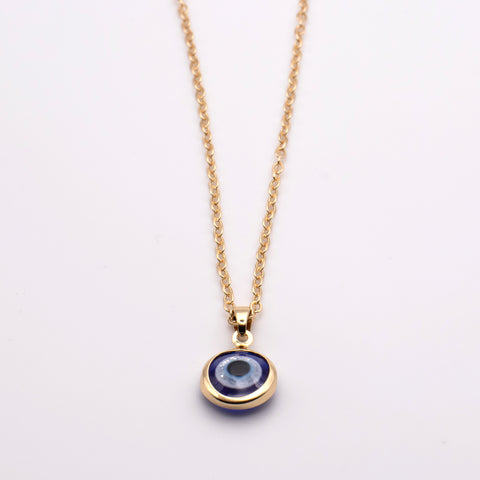 Trendy Iris Gold Plated Devil Eyes Pendant Necklace