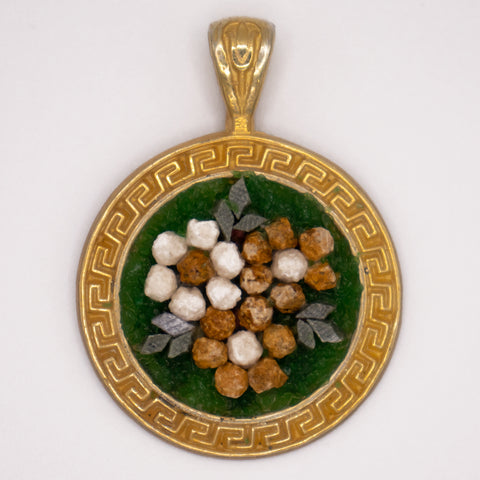 18K Gold Plated Multicolored Flower Mosaic Necklace 3