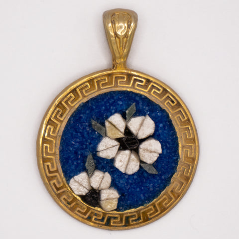 Magnolia Flower Mosaic 18K Gold Plated Necklace 4