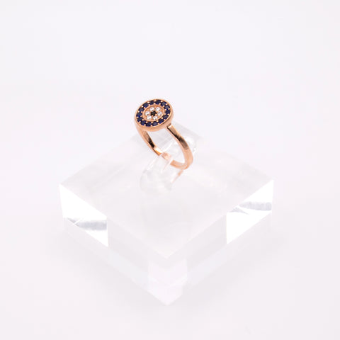 Rose Gold Evil Eye Ring 5