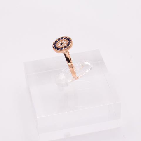 Rose Gold Evil Eye Ring 4
