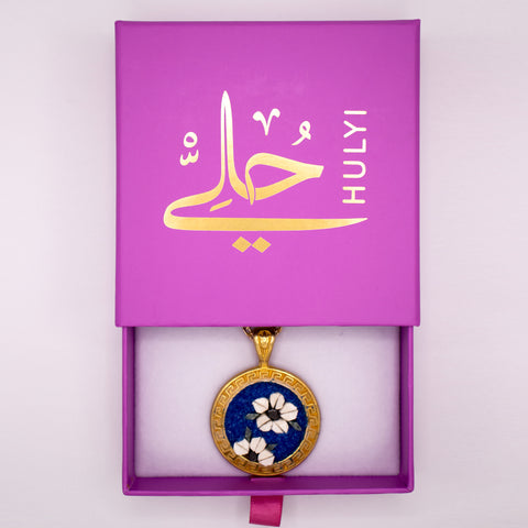 Magnolia Flower Mosaic 18K Gold Plated Necklace 3