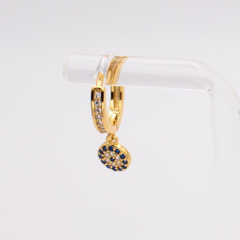 18K Gold Plated Evil Eye Dangle Earring