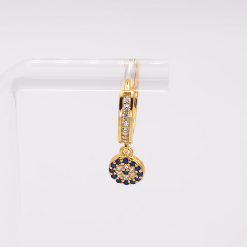18K Gold Plated Evil Eye Dangle Earring 7