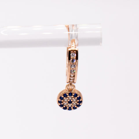 Rose Gold Evil Eye Dangle Earring 5