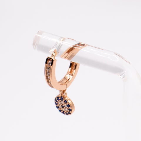Rose Gold Evil Eye Dangle Earring 4
