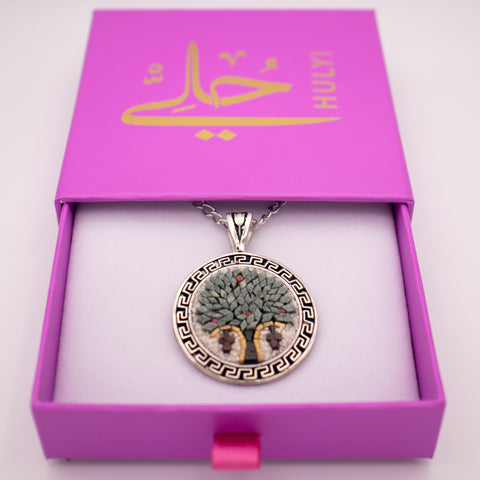 Sterling Silver Necklace Handcrafted Mosaic Tree of Life 3