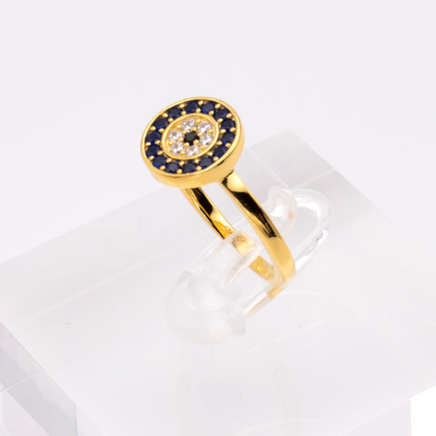 18K Gold Evil Eye Ring 3