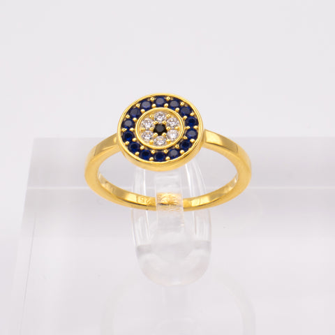 18K Gold Evil Eye Ring 2