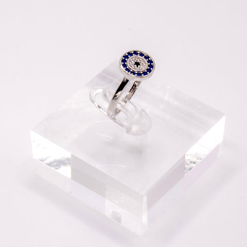 925 Sterling Silver Evil Eye Zirconia Stones Ring 5