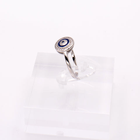 925 Sterling Silver Ring with Evil Eye Embellishment 1