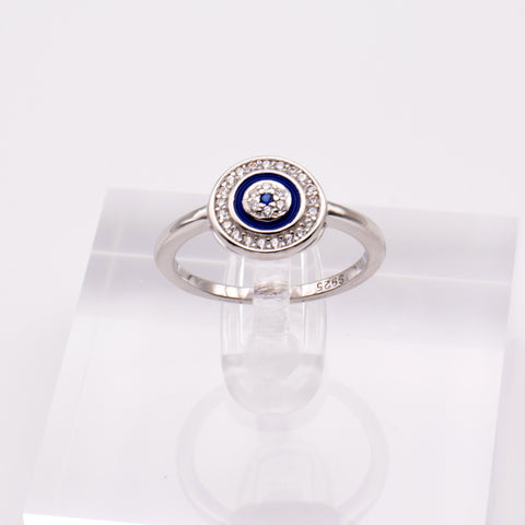 925 Sterling Silver Ring with Evil Eye Embellishment 2