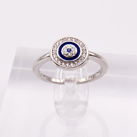 925 Sterling Silver Ring with Evil Eye Embellishment 4